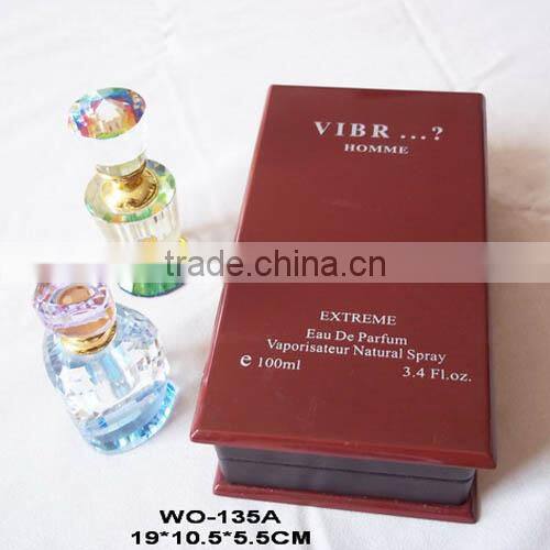 luxury glossy shine finish wooden perfume box