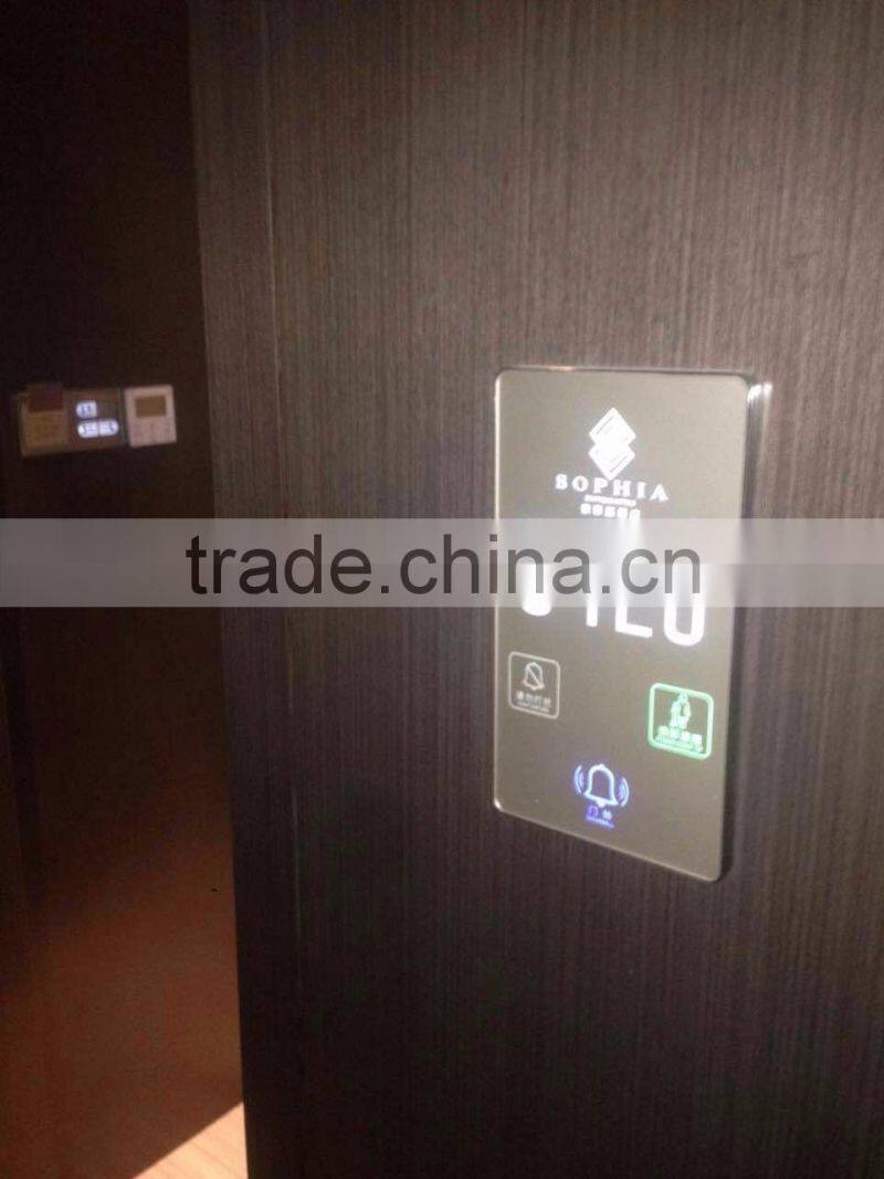House Number Electronic Doorplate F1 with Touch Control for Five Star Hotel Touch Door Bell System