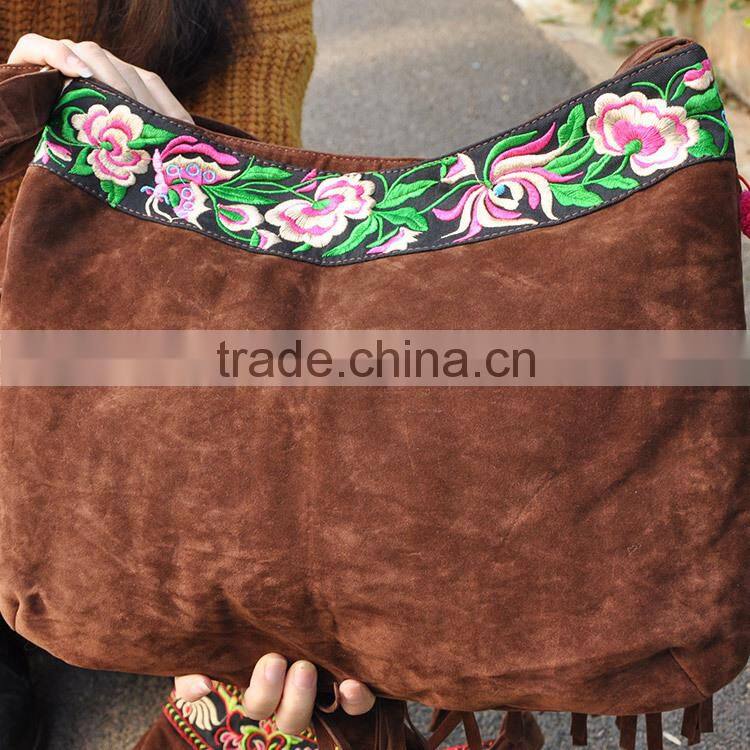 Hot sale women messenger bags cotton handbags high quality women embroidery & Ethnic style bag Vintage