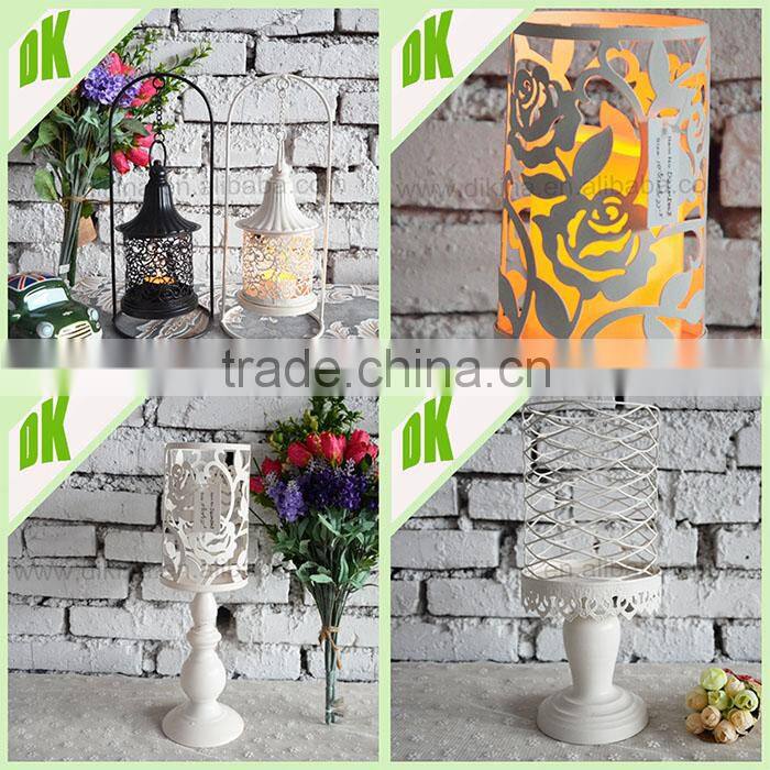 Cheap classic black stainless steel lantern + Hurricane Lantern Inserted Glass Christmas lantern decoration