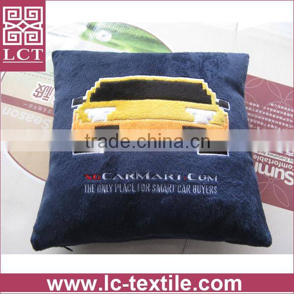 supply custom design patch embroidery softest plush cushion finished with a concealed zipper(LCTP0018)