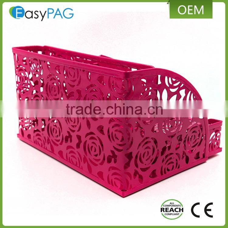 Multifunction fancy design embossing iron metal modern office desk organizer with CE REACH approval