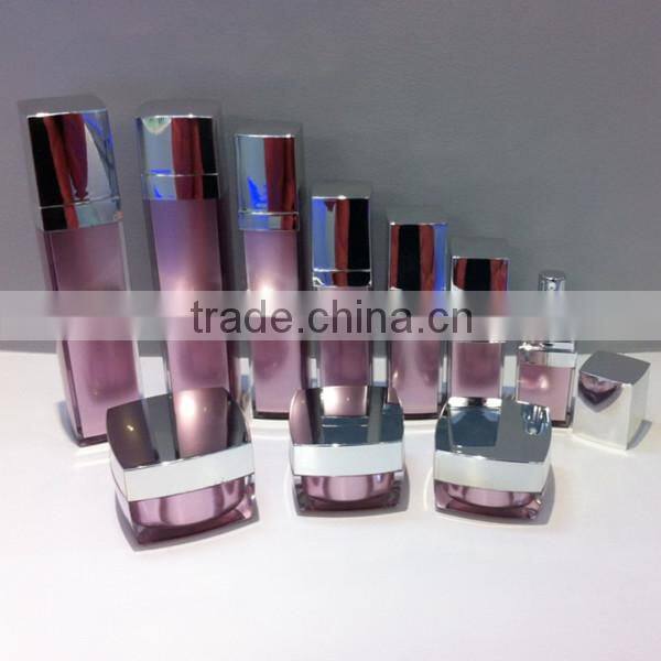 square shape cosmetic container whole set acrylic cosmetic packaging