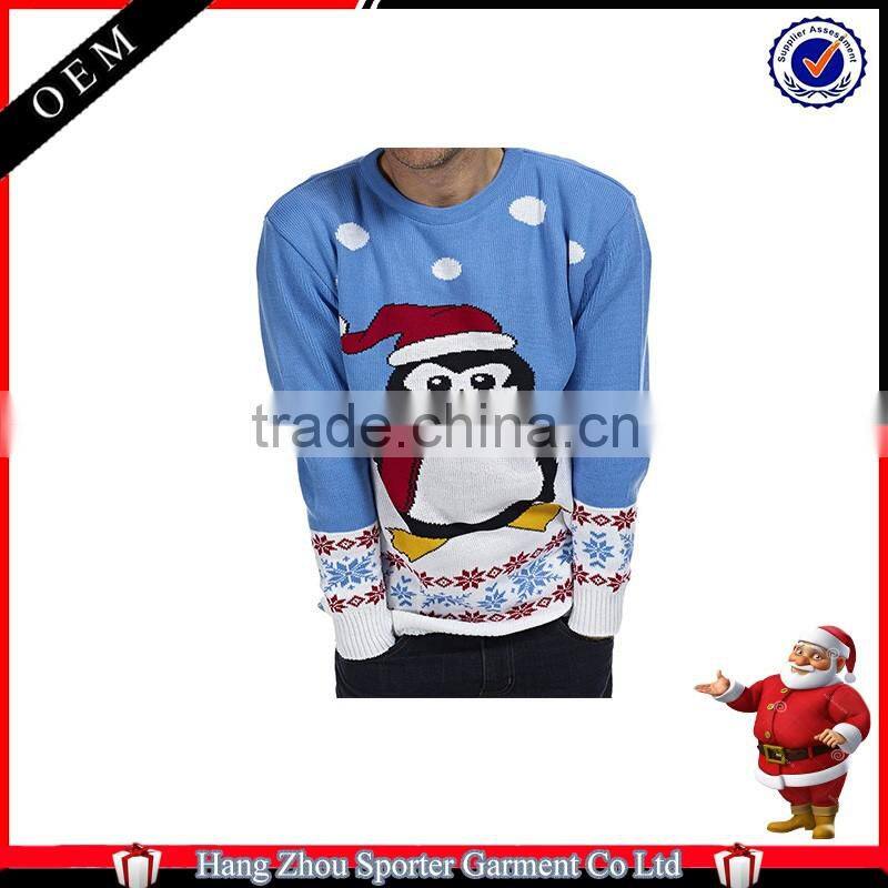 16FZCS28 high quality cotton made christmas pullover christmas sweaters for men