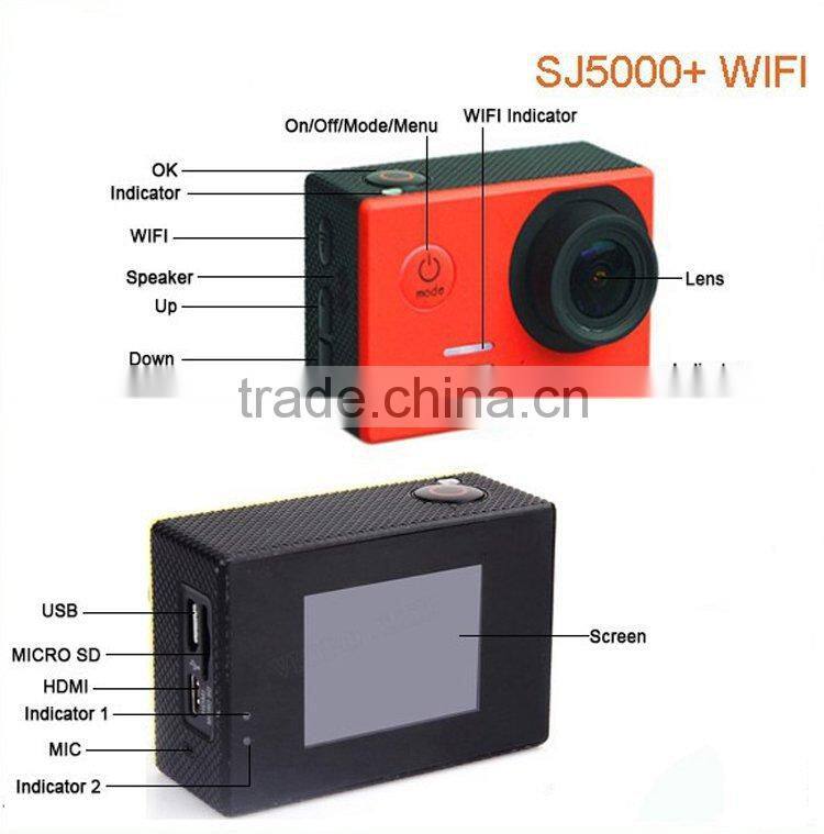 Original SJCAM SJ5000 Plus 16MP WiFi Action HD Camera Ambarella A7LS75 Waterproof Black