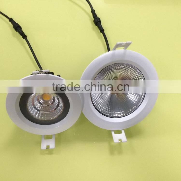Square led ceiling lamp Waterproof IP65 COB led down lamp 12W 15W high CRI>80 white/black shell color