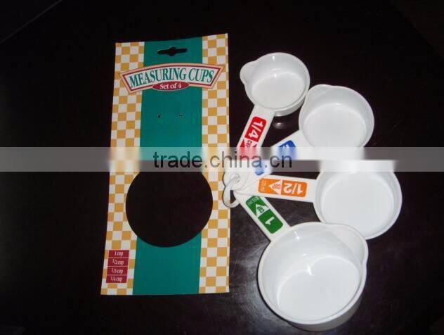 plastic measuring coloful spoons 4 pcs/set creative kitchen tool factory supply