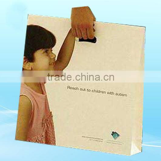 Antique heart shape printed paper bag