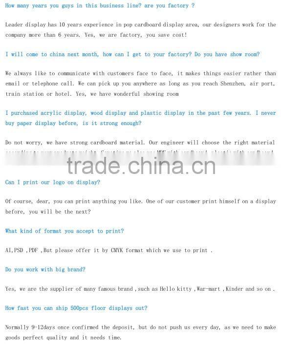 cardboard hook display stands & sidekick display & pop up display stands