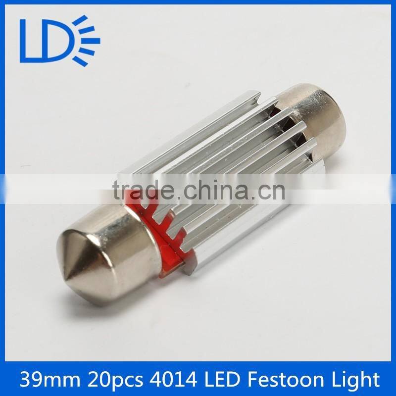 Led Car Bulbs 39mm Canbus Led Light 10-30v 20SMD 4014 festoon light
