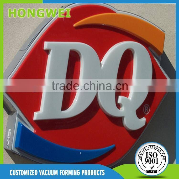 customized vacuum forming trade showing advertising signboard