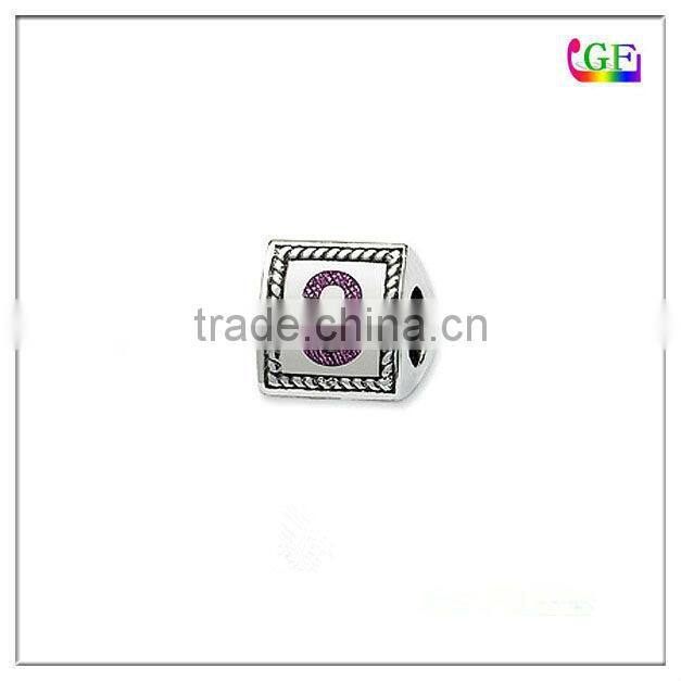 Custom lucky number beads for bracelet