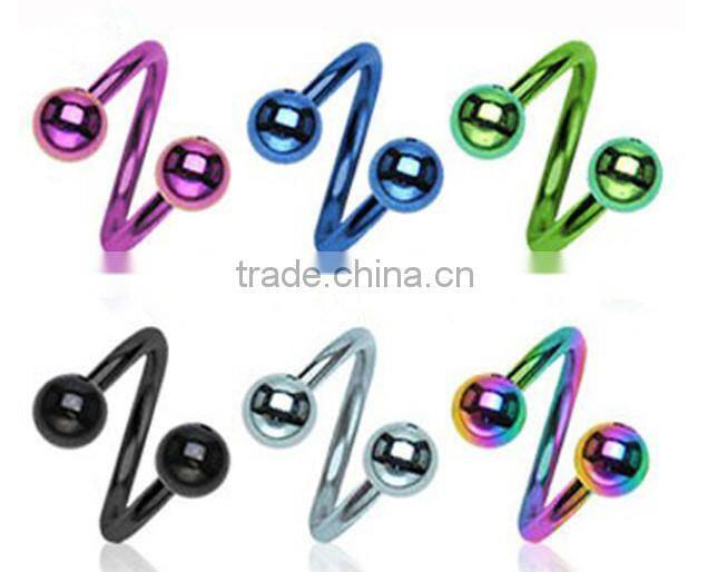 Stainless Steel Flexo Twist Helix Cartilage Ring Earring Piercing Ear Piercing Nose ring