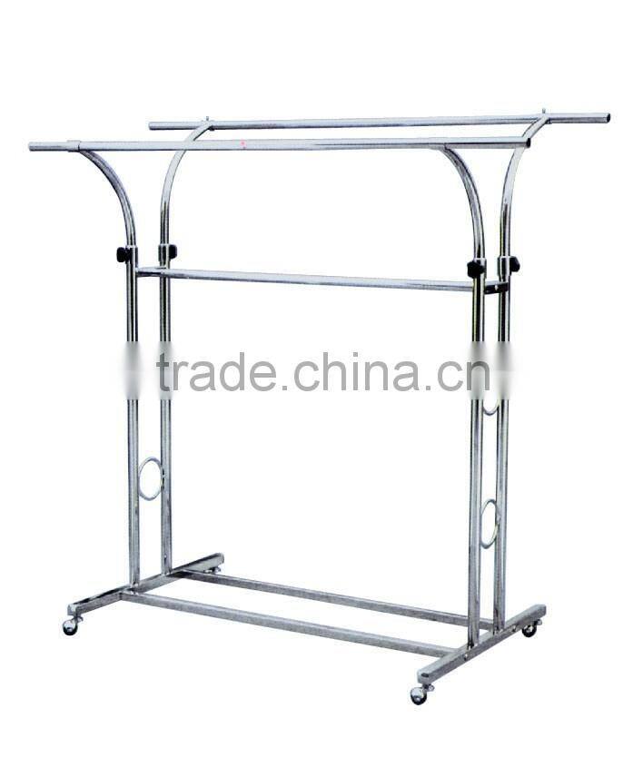 Popular new stainless steel clothes garment display rack HJ30