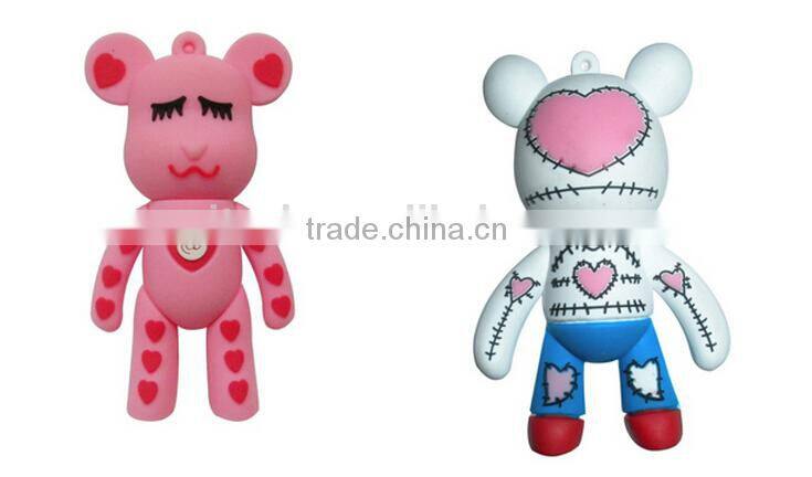 32GB Lovely bear soft PVC wholesale usb flash drive,usb memory flash drive gifts