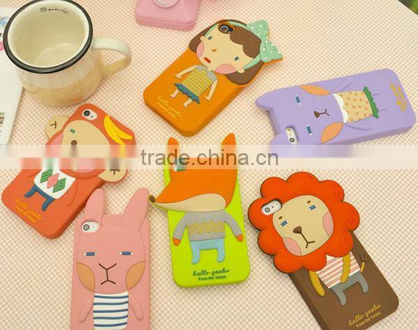Silicone Cartoon Case for iPhone 5 Forest Series