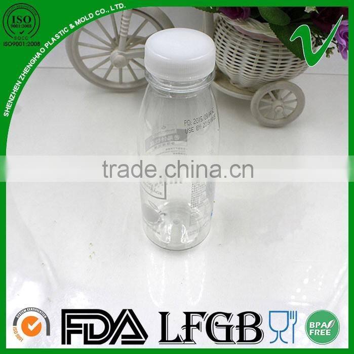 custom made 300ml PET beverage packaging transparent pet plastic bottle with food grade