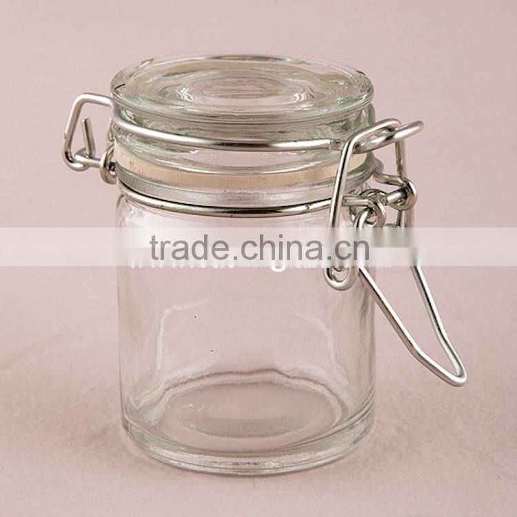 Mini glass spices powder jar with cork