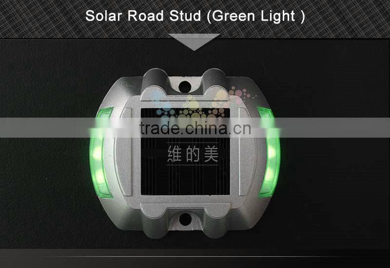 Factory price aluminum road markers 3M reflective green led road stud