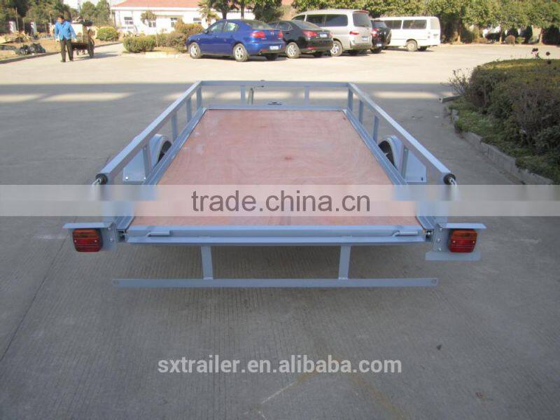 Flat Trailer with plywood for goods F-48