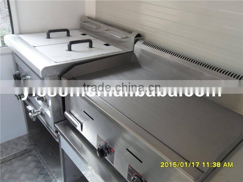 Yieson custom french fries kiosk fast food cart/bbq grill food trailer for sale
