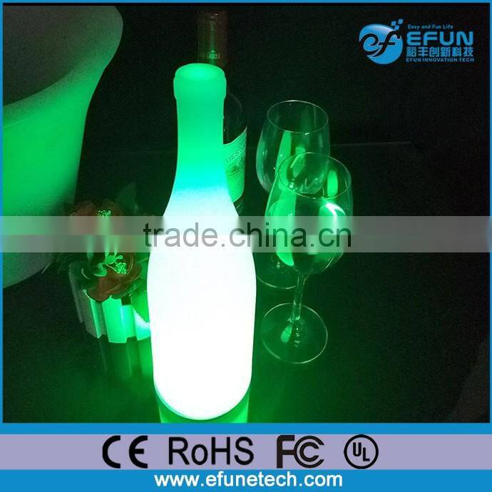led craft bottle shape lamp, decorative color changing led bar table lamp
