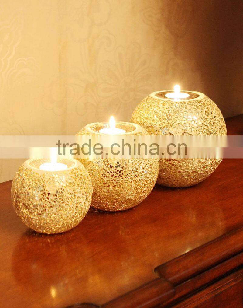 votive glass candle holder with color