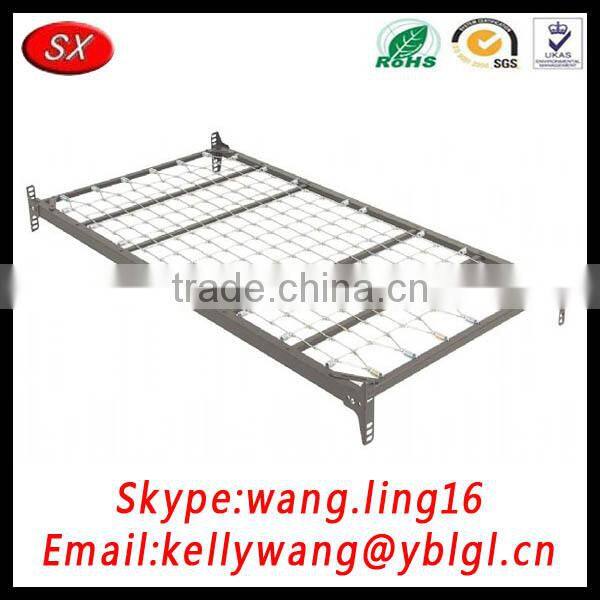 Durable Bed Full Size Steel Foldable Platform Bed Brackts, Powder Coated Black