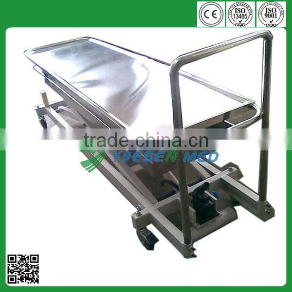 Funeral service morgue stainless steel mortuary stretcher
