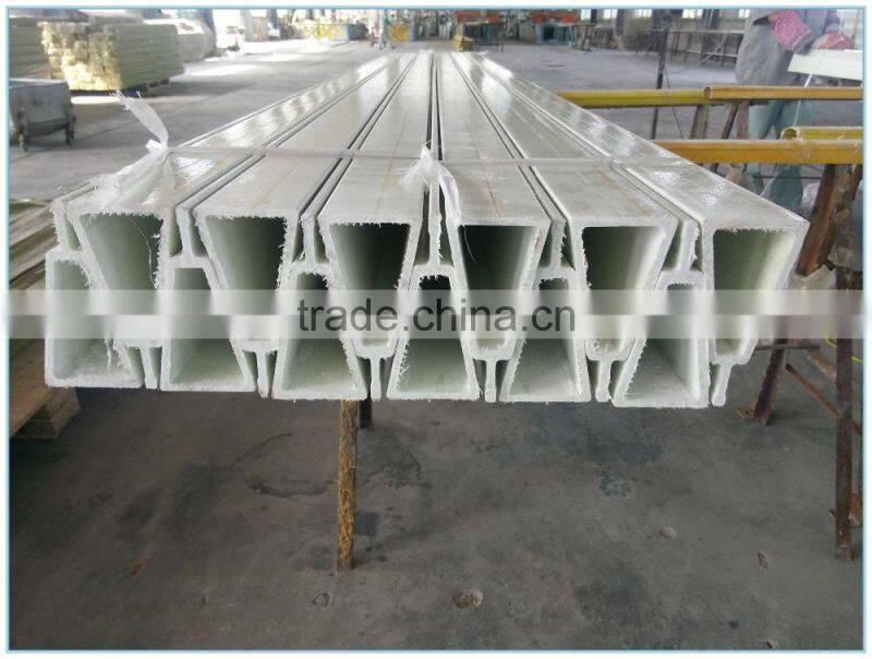 Glass fiber reinforced plastic floor support beams used for animal cages