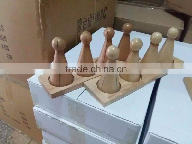 Wooden math education Montessori Fraction Skittles toy