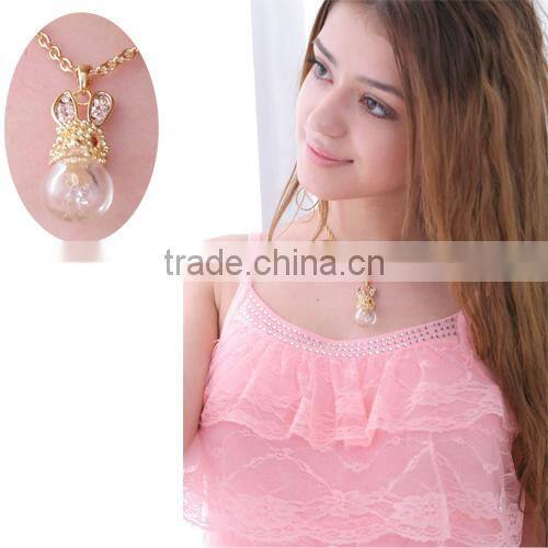 Rabbit Shape Jewelry Pendant Glass Perfume bottle jewelry