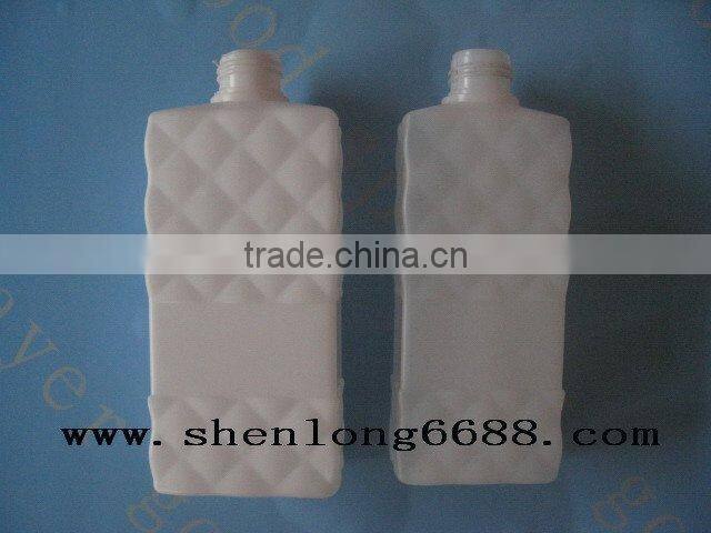 square HDPE plastic shampoo bottle