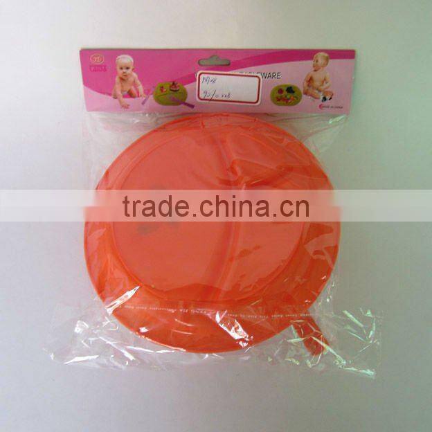 5pcs round plate plastic dinnerware picnic set