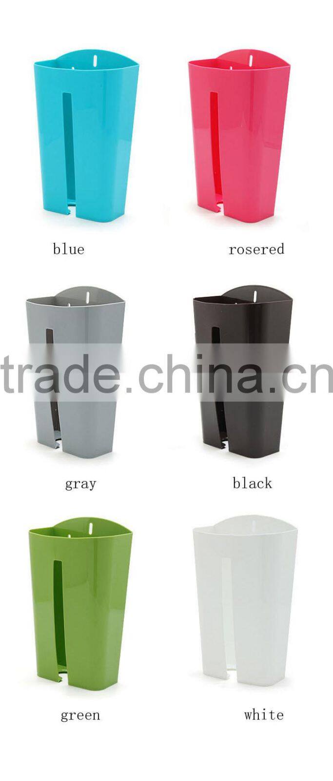 Wall mounted rubbish garbage plastic shopping bag storage box holder