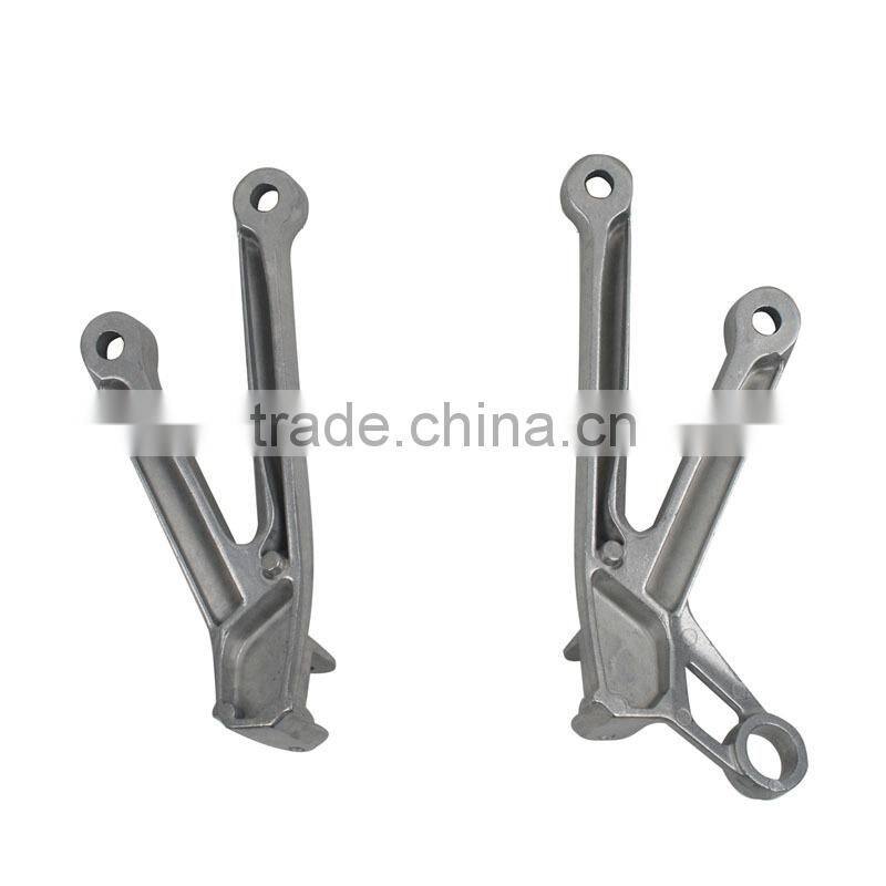 For Kawasaki ZX10R 2004-2005 ZX-10R Silver Rear Foot Pegs Footrest Brackets