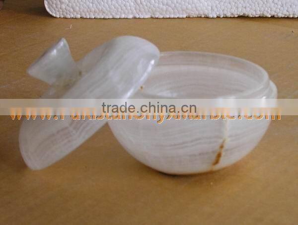 CUSTOM MADE Pakistani Supplier ONYX CANDY JARS POTS HANDICRAFTS