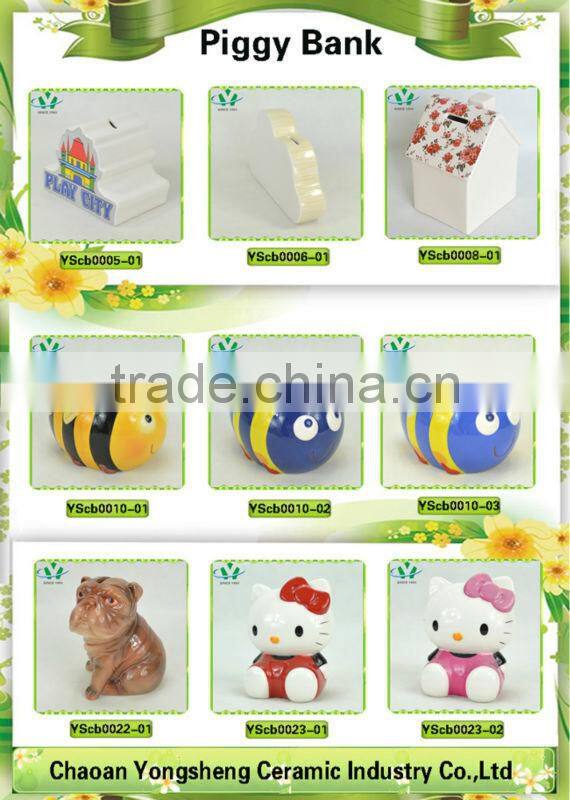 Ceramic money collection box with pig design