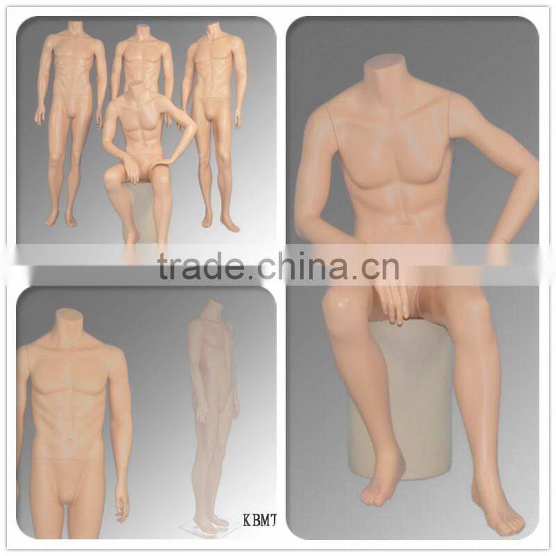Window dispaly Sexy male mannequins headless sexy doll stand for sale