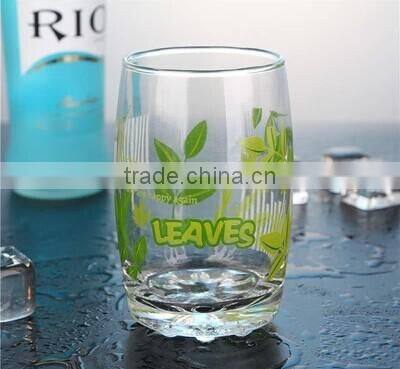 Wholesale printed glass for water milk or juice