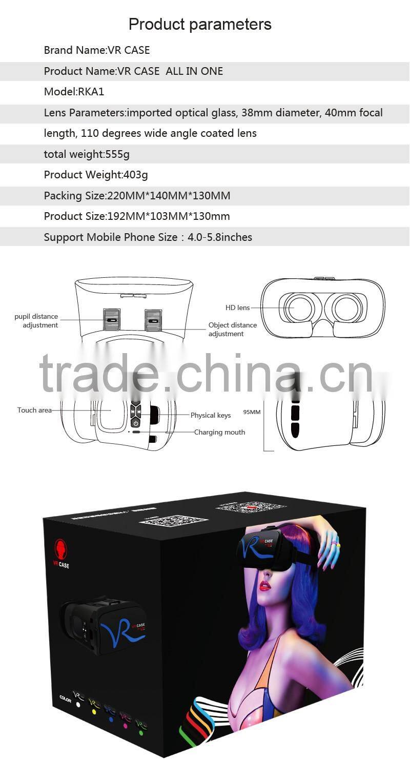 Brand New All In One VR Case Rk-A1, Upgraded Vision VR BOX 2.0