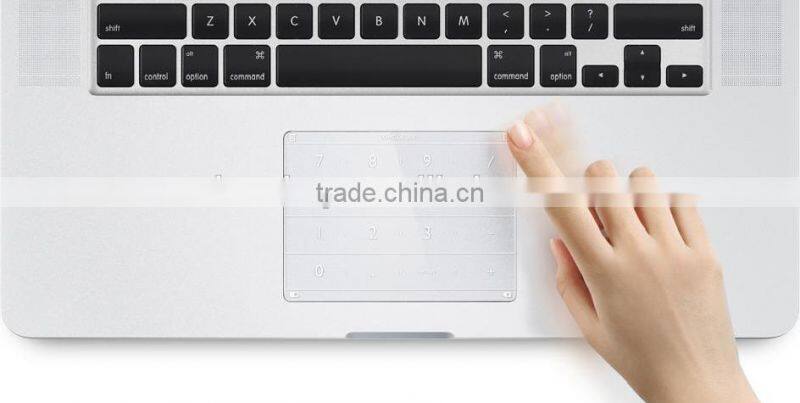 Ultra-Thin Smart Number Keypad For Macbook, Intelligent Touch Glass Keyboard, Thin Small Transparent Calulator Numberpad