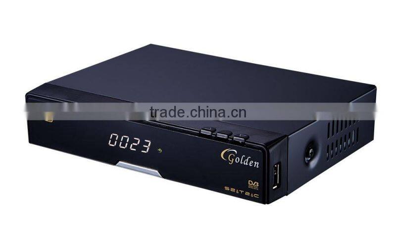 V8 Golden DVB-S2+T2/C 1080P Full HD IPTV Set Top Box Support Cccam Youtube 3G Powervu PVR Digital Satellite Combo Receiver