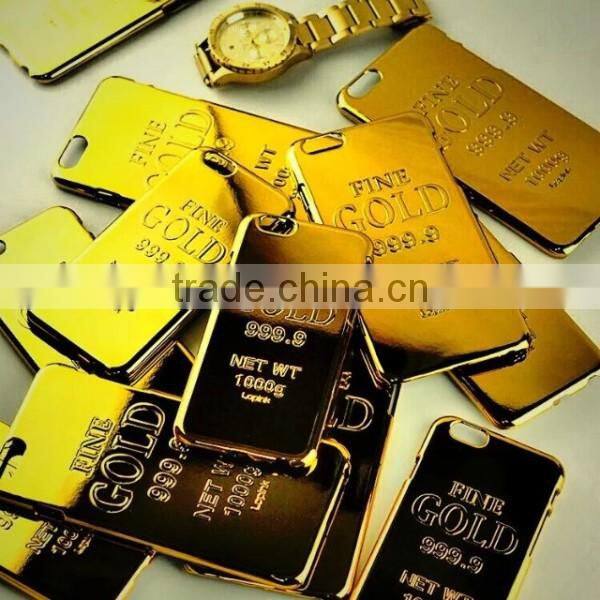 Luxury Electroplating PC Bullion Gold Phone Case For iPhone6