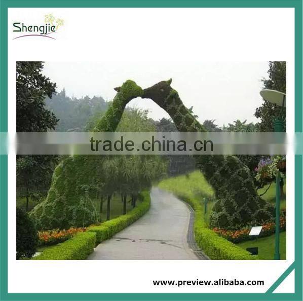 SJ100905 New arrival decorative topiary pooh make of artifiical grass