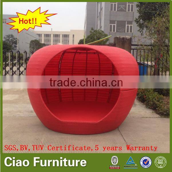 Love Theme Hotel sunbed outdoor garden furniture apple sofa bed