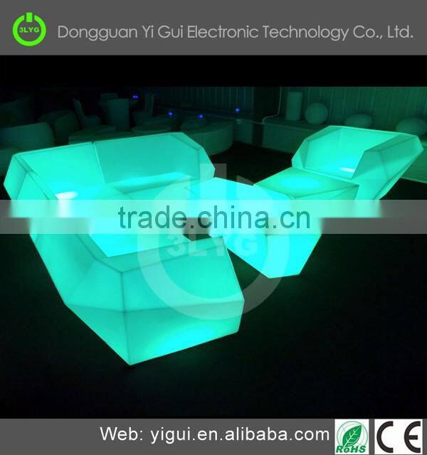 Best sell led illuminated nightclub decoration sofa chairs