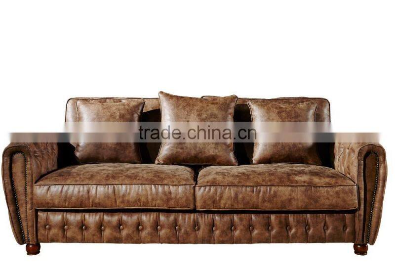 Italy classical chesterfield sofa design with high quality leather button