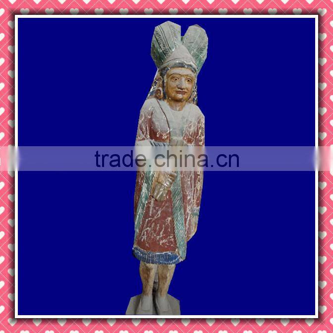 Archaistic Wood Carving Mermaid Statue,Carved Wood Sculpture For Decoration