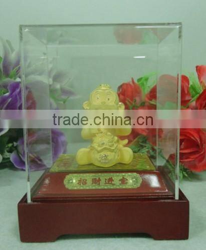 Retail Gold Plated Chinese Zodiac Monkey Character for Souvenir gift